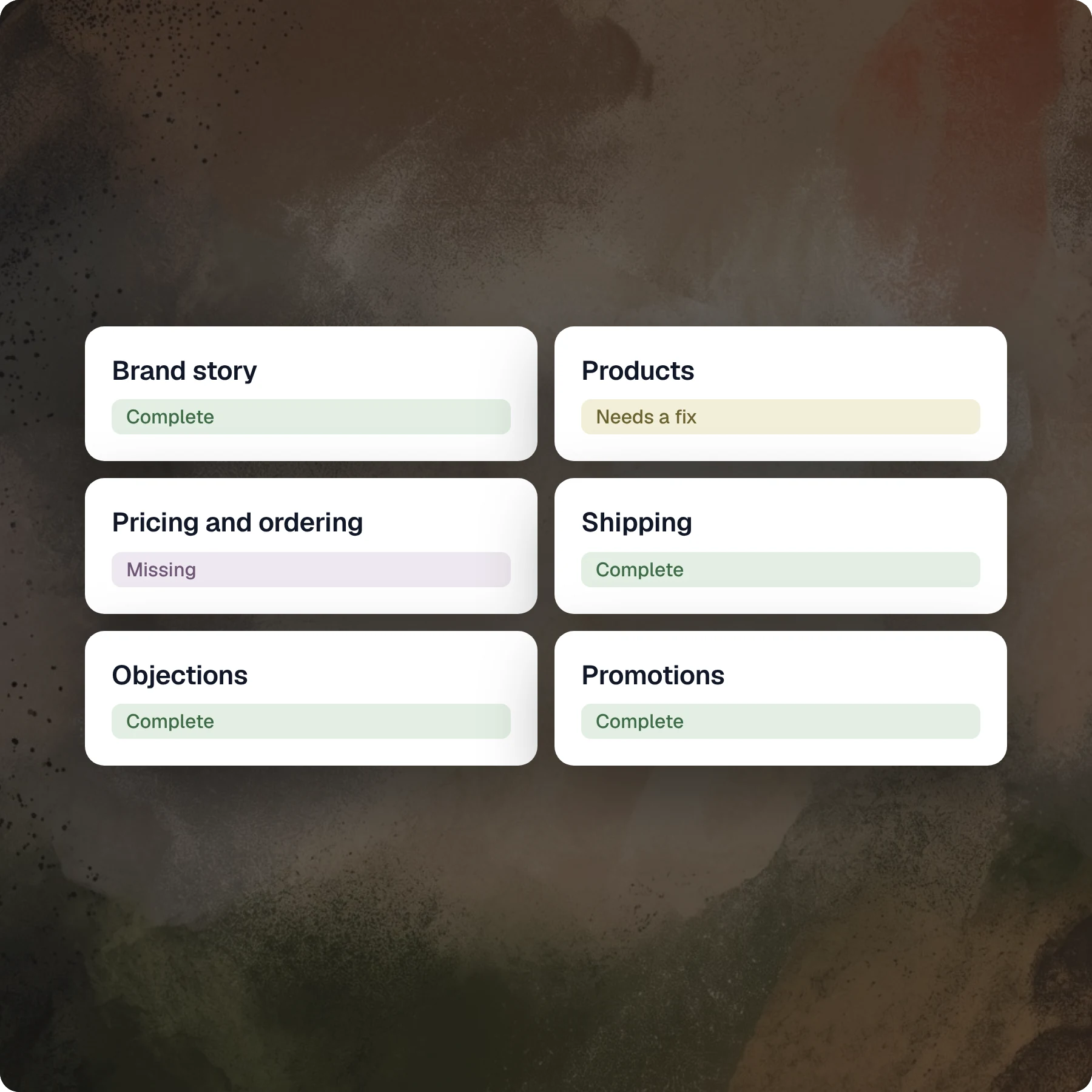 Knowledge base: it knows your brand — Opener product screenshot