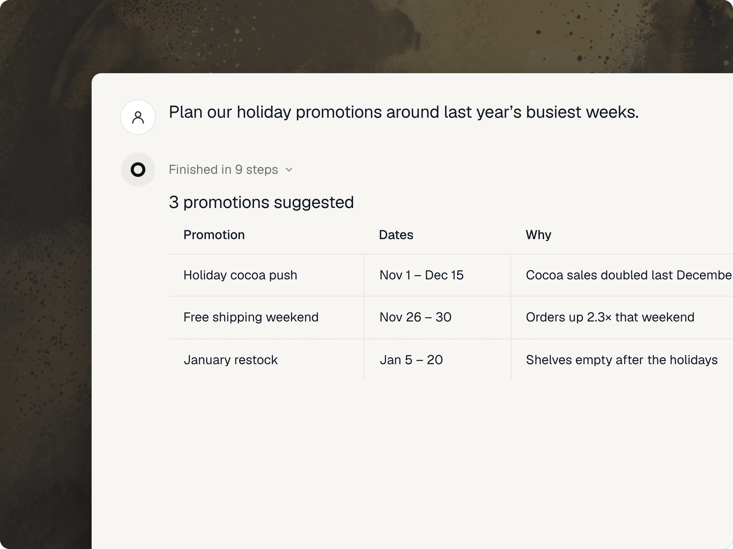 Planning the holidays — Opener product screenshot