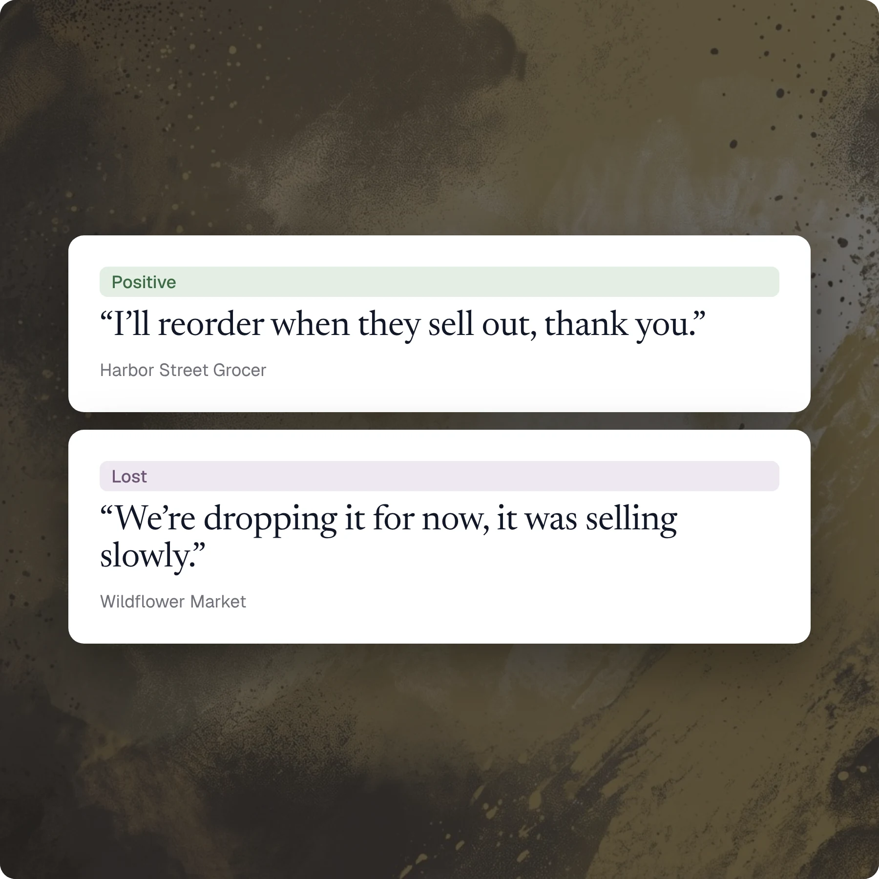 What your buyers said — Opener product screenshot