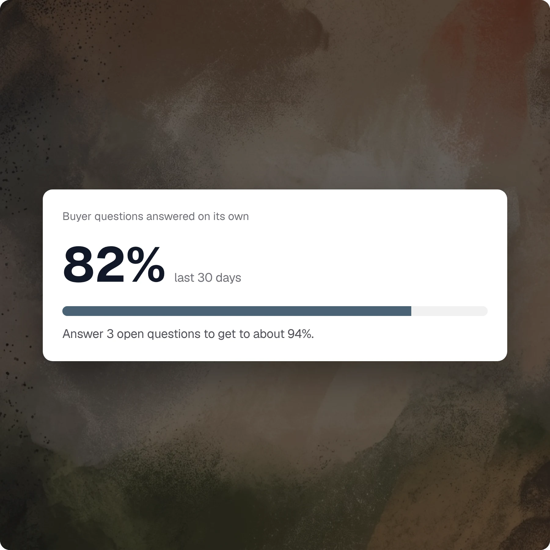 How much it can answer — Opener product screenshot