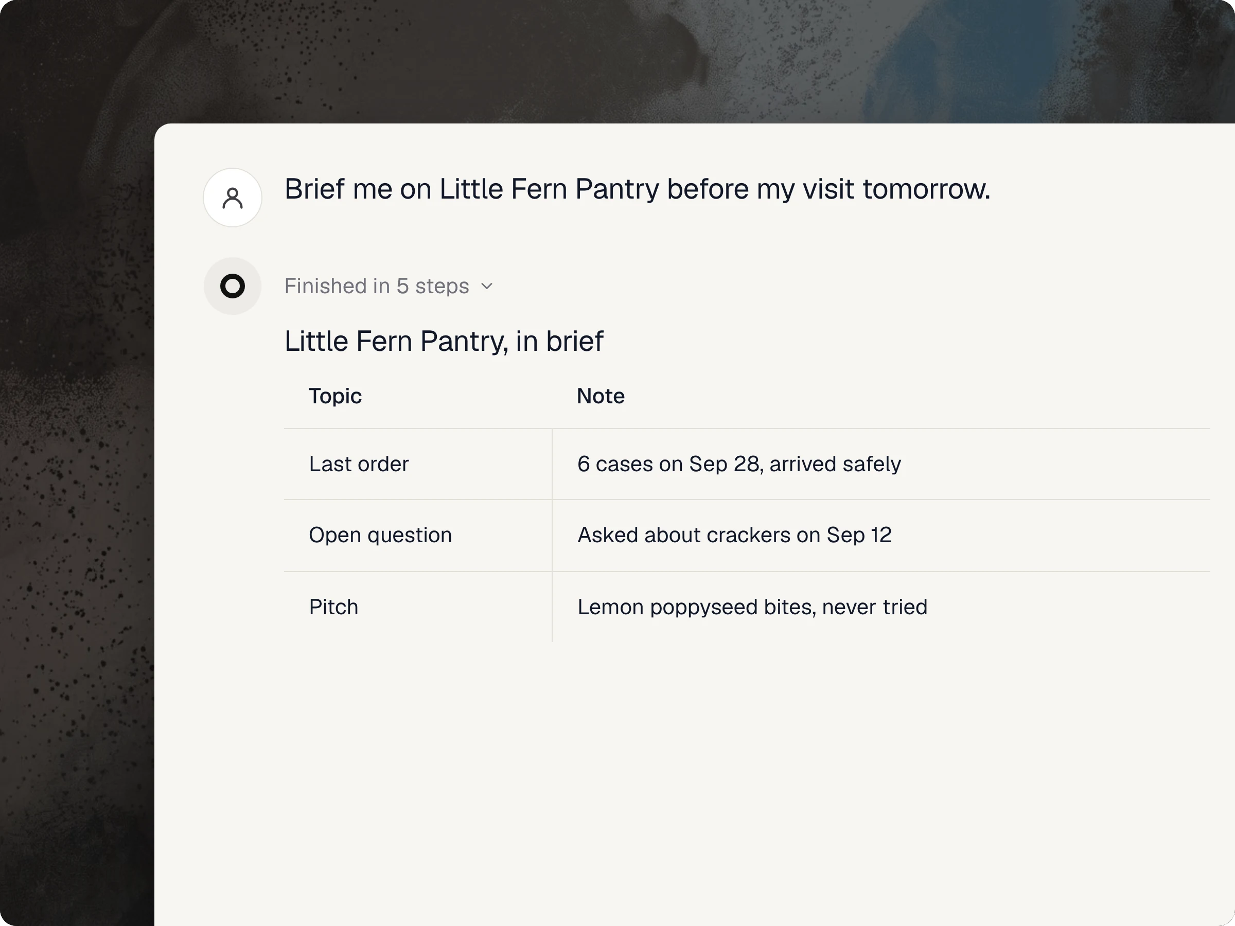 Before a store visit — Opener product screenshot