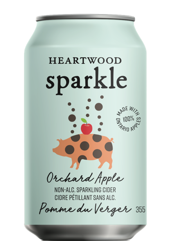 A can of Heartwood Sparkle Orchard Apple