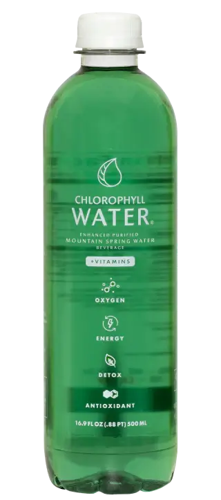 A bottle of Chlorophyll Water